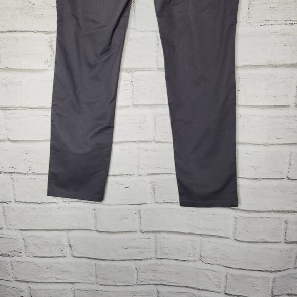 H&M Mid-Rise Straight-Leg Solid Skinny Fit Stretch Trouser Pants Gray Size 31 NW - Picture 8 of 12